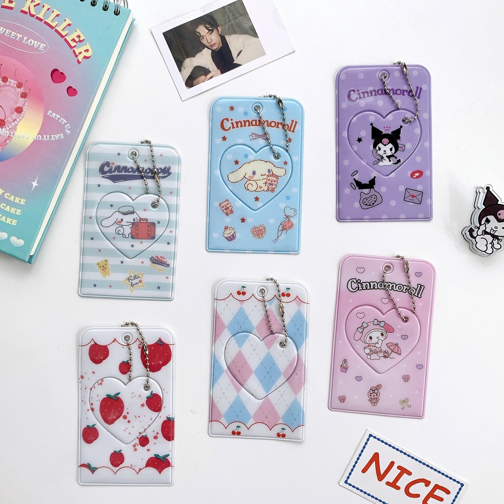 Ins Cinnamoroll Kuromi 3inch Album Foto Photocard Holder Kpop Idol Photo Collect Book