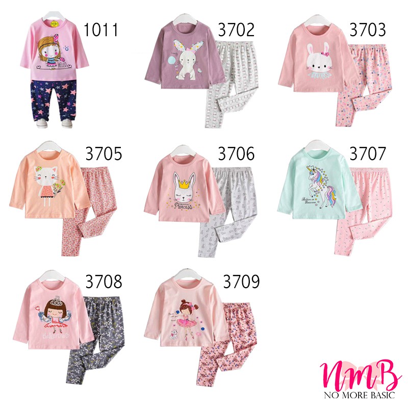 Girls Pajamas Baju Tidur Piyama Anak Cewek Perempuan - Kids Fashion