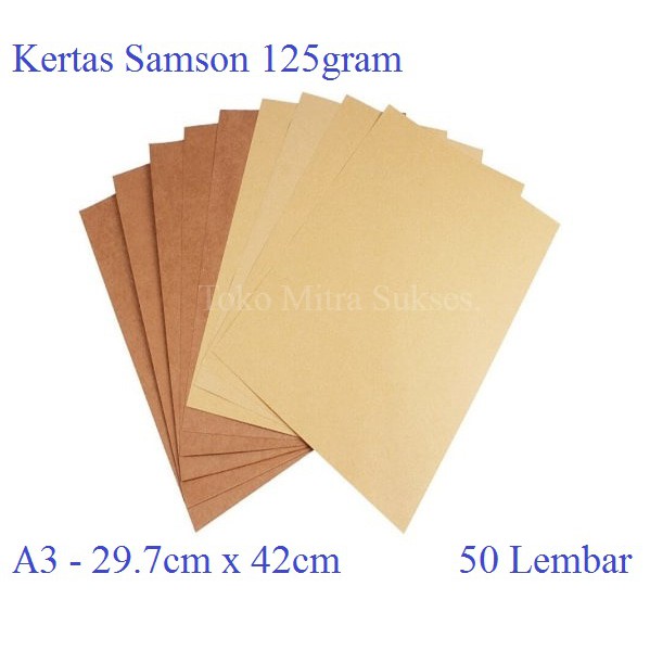 

50 Lembar Kertas Samson Kraft A3 125gram