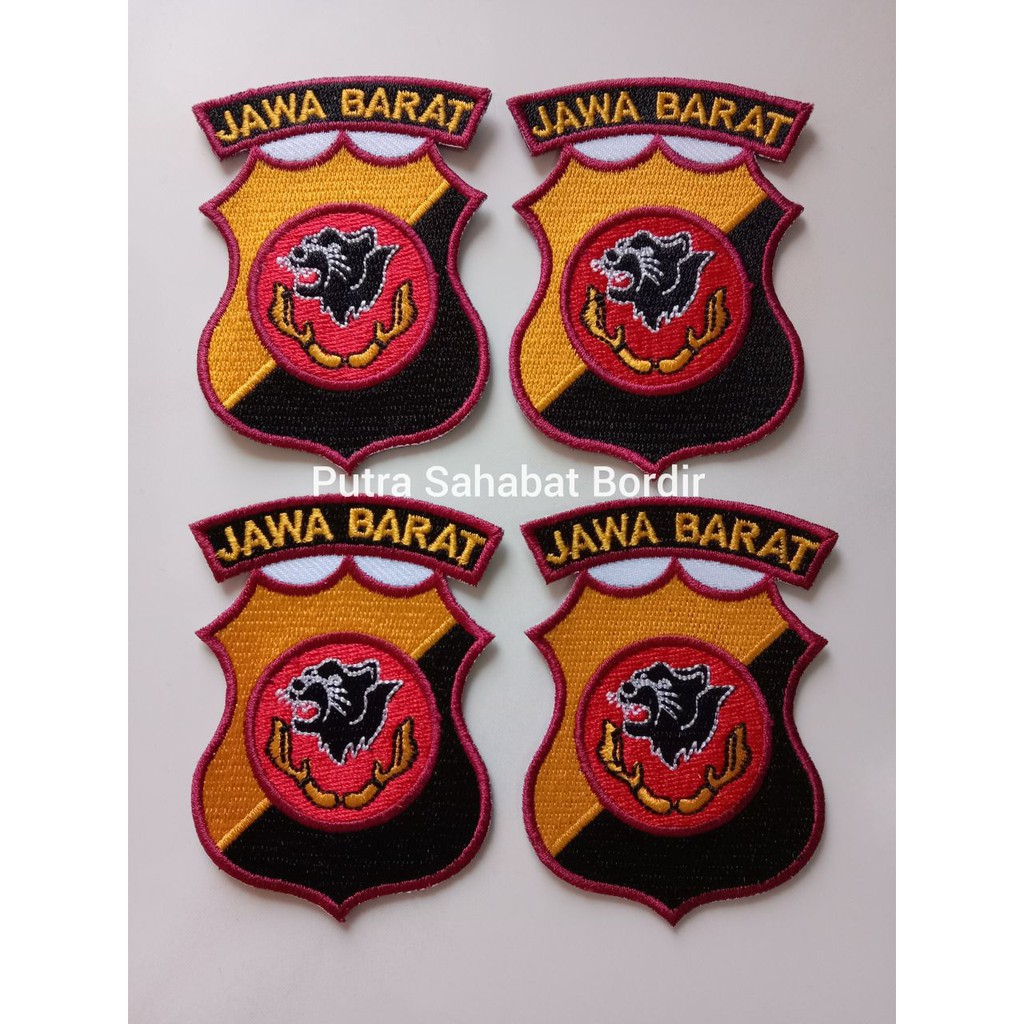 Jual Patch | Logo Bordir Polda Jawa Barat Satpam (Model 2) Indonesia