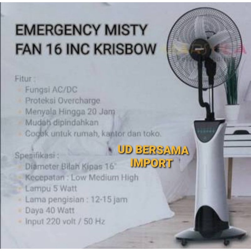 humidifier fan kipas kabut air embun KRISBOW