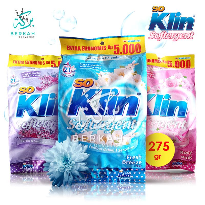 So Klin Softergent Detergen Bubuk 275gr All varian