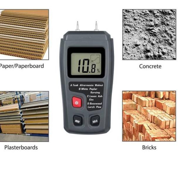 Terbagus.. Alat Ukur Kadar Air Kayu Digital Wood MC Meter Moisture Tester LJZ