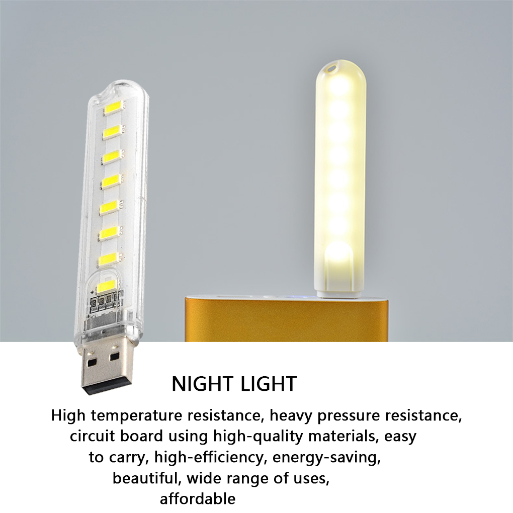 Hot Sale/Lampu Buku LED Mini Portable USB/Lampu Buku Baca DC5V Ultra Bright/Lampu Malam USB Warm White