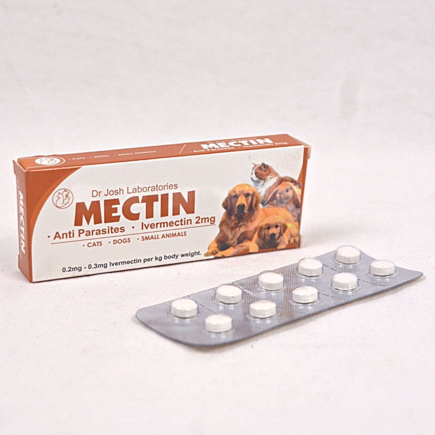 (10 tablet) mectin anti parasit - obat kutu anjing kucing kelinci
