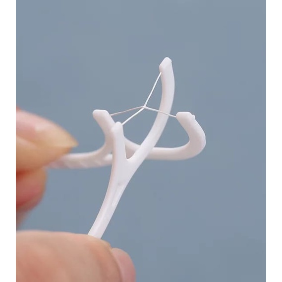 Dental Floss Benang Tusuk isi 30 Pcs Benang Busur Smooth Higienis sebagai Pembersih Sela Gigi