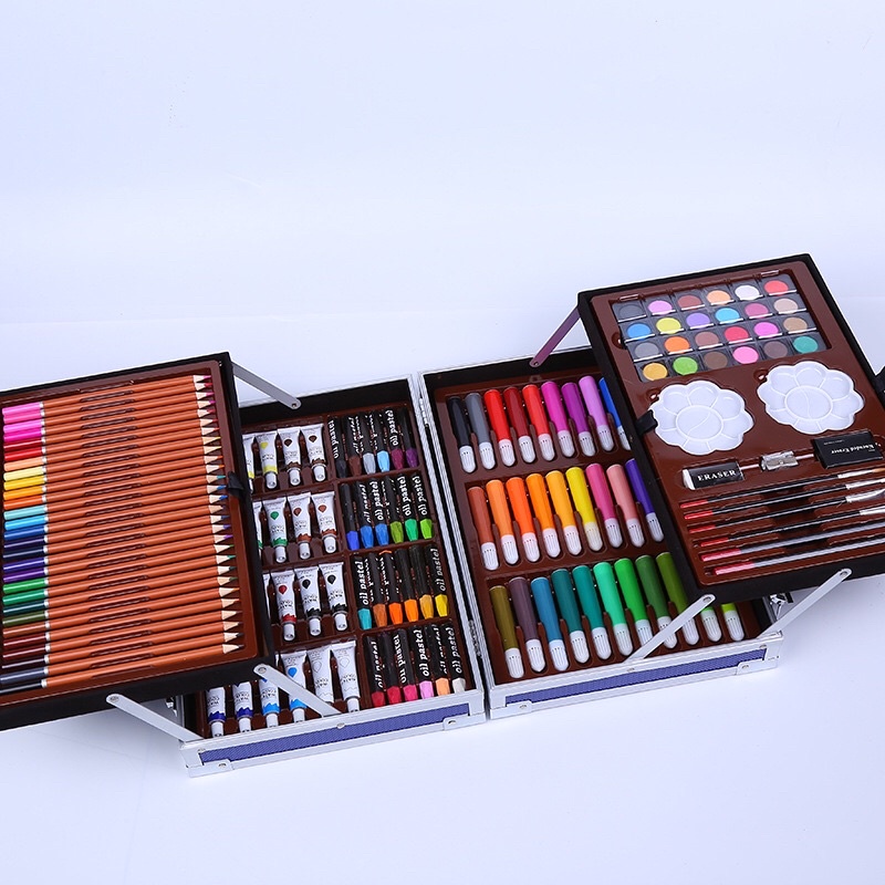 New Set Alat Gambar Anak Tulis Lukis Koper Box Jingjing Import - Alat Lukis Set Anak