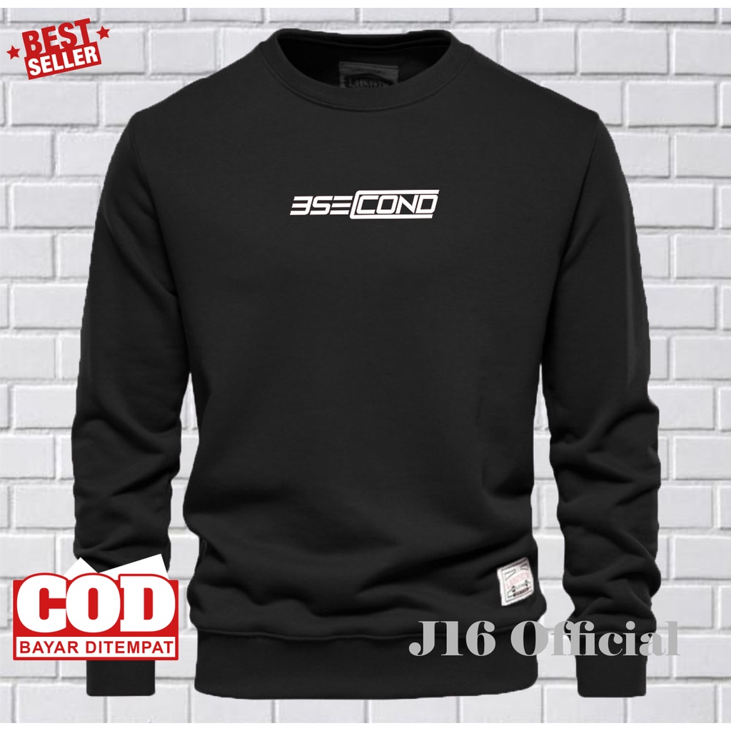 CREWNECK 3SECOND Jaket Distro Sweater Oblong Pria Wanita Bahan Fleece Tebal