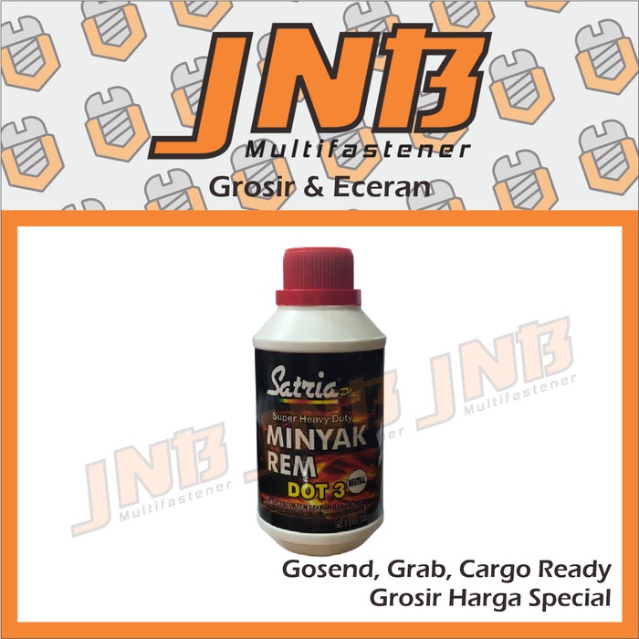 Oli Minyak Rem SATRIA DOT 3 300ML Cairan Minyak Rem Brake Fluid Netral