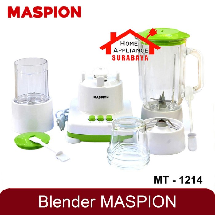 PROMO Blender Maspion Kaca 3 IN 1 Kapasitas 1 Liter MT 1214