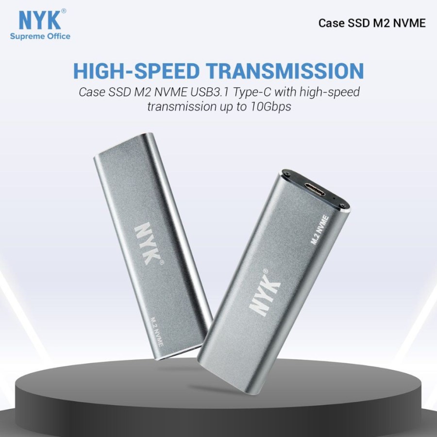 USB 3.1 to M.2 NVME SSD Enclosure - Casing M2 NVME Type C 3.1 - NYK