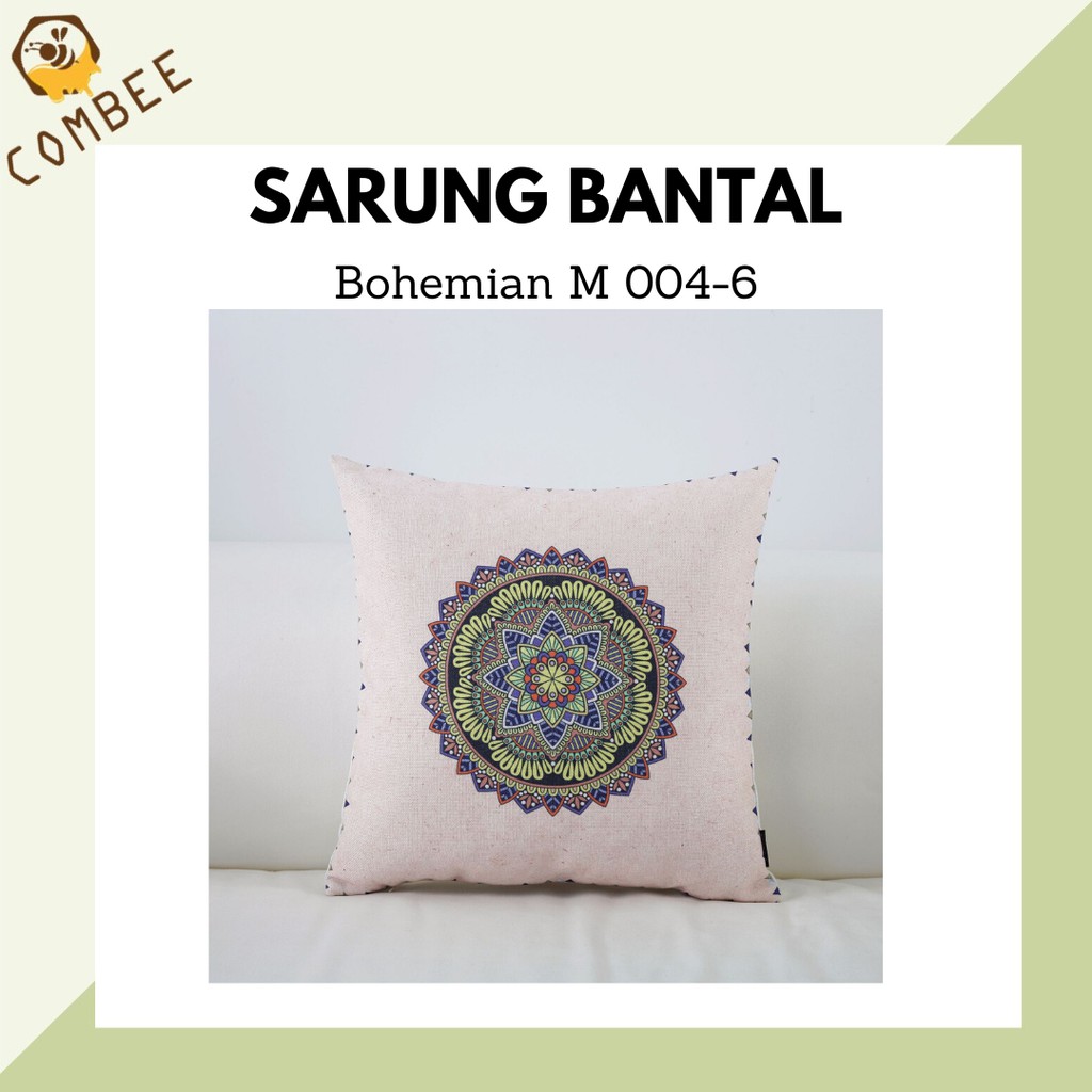 Pillow Case / Sarung Bantal / Sarung Tutup Bantal Sofa Kain Cotton Linen Bohemian M004