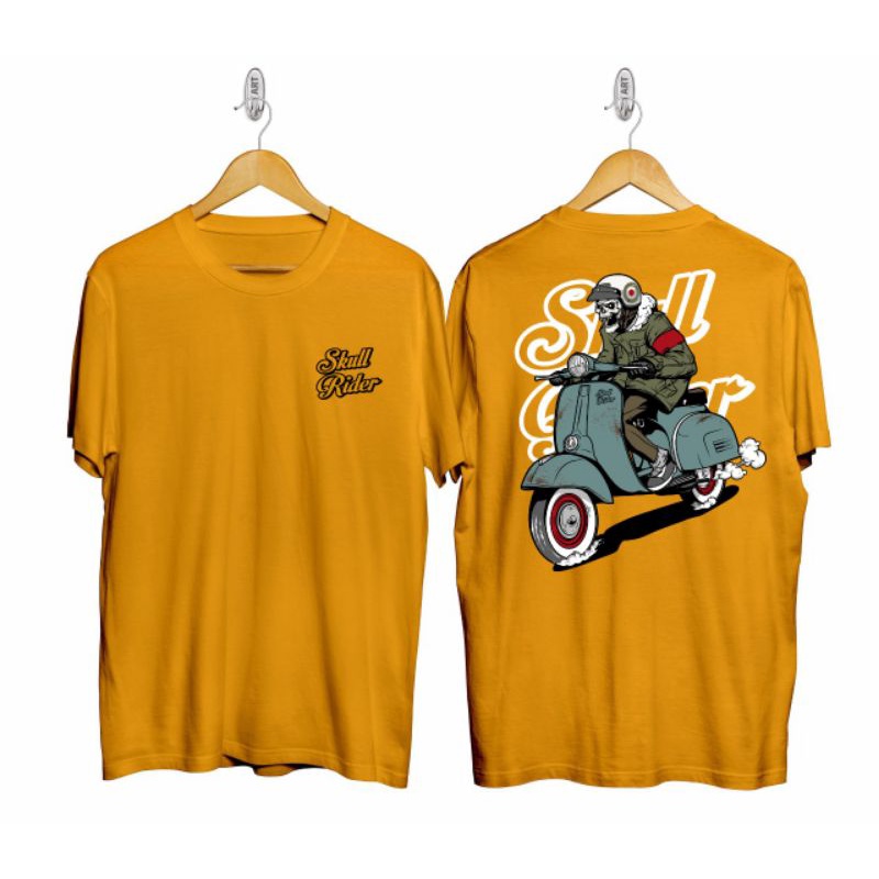 Baju Kaos Skull Rider / Kaos Tengkorak / Kaos Vespa / Baju Anak Vespa / Baju Kaos Slank / Baju Kaos 