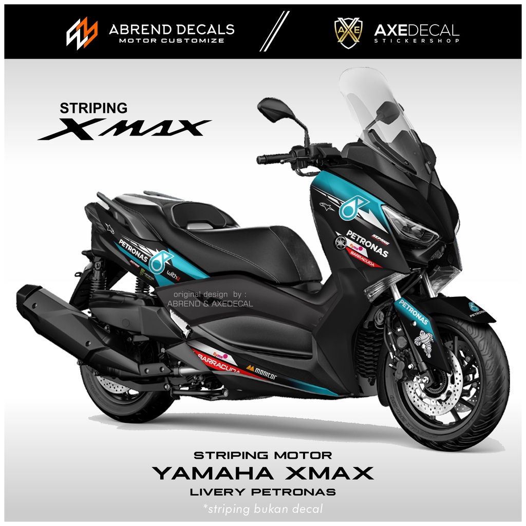 STRIPING YAMAHA XMAX PETRONAS / STIKER MOTOR X MAX DESIGN CUSTOM / STOCK DECALS LIST VARIASI