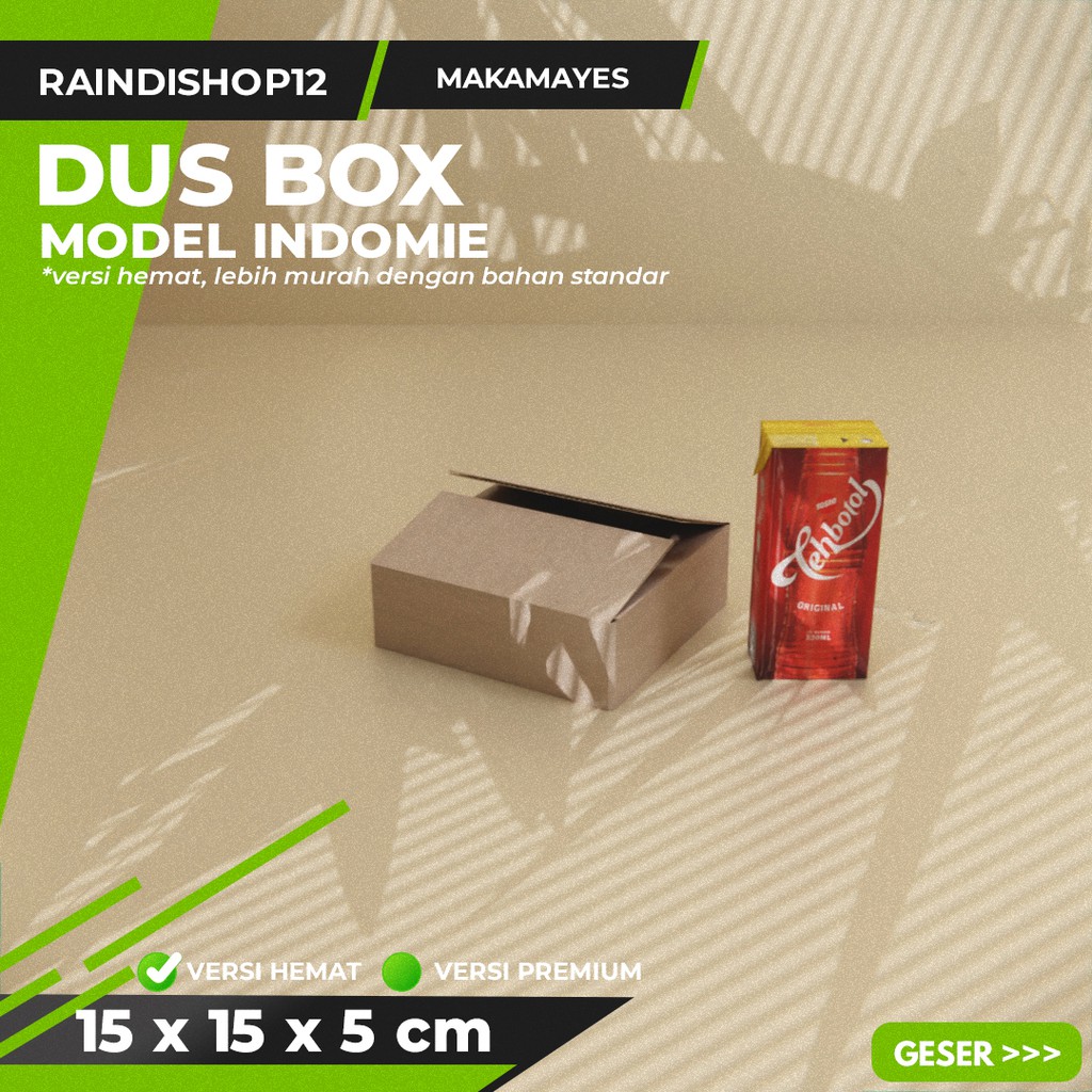 

BOX 15 X 15 X 7 CM KARDUS KOTAK KEMASAN PACKAGING KADO POLOS