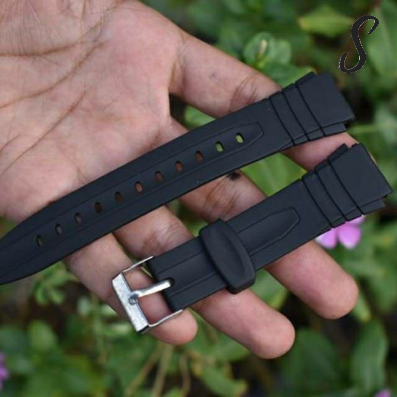 STRAP TALI JAM CASIO W217H W-217H W 217H W 217 H RUBBER STRAP TALI JAM CASIO W-217