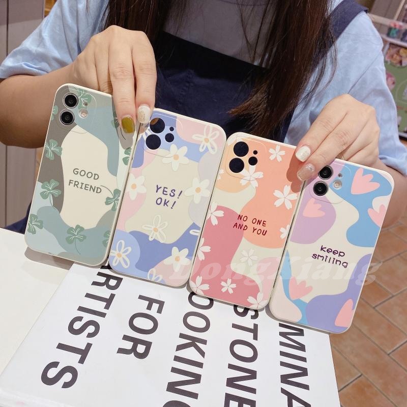 Lucky Flower Case for Samsung A03S A02S A12 A51 A71 A50S A30S A20 A10 A11 J7  Prime J7 Pro Keep Smiling Back Cover R&amp;J