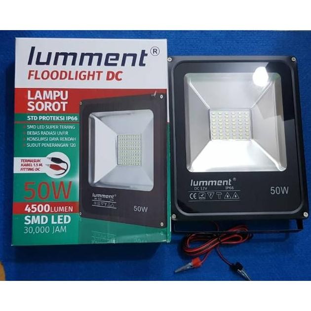 Lampu sorot Aki Lumment DC 50 Watt Lampu sorot 12V aki 50 Watt kap sorot led sorot 12v 12 volt lampu sorot