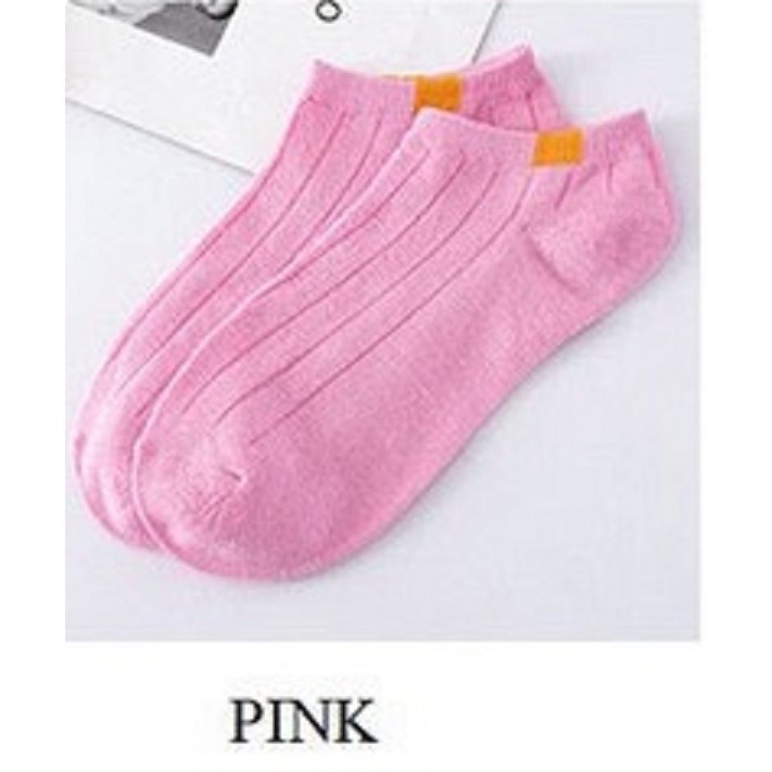 ☛BELIDEH☚ R103 Kaos Kaki Polos 6 Garis Unisex Fashion Wanita/Pria Kaos Kaki Import Murah Jakarta-PINK