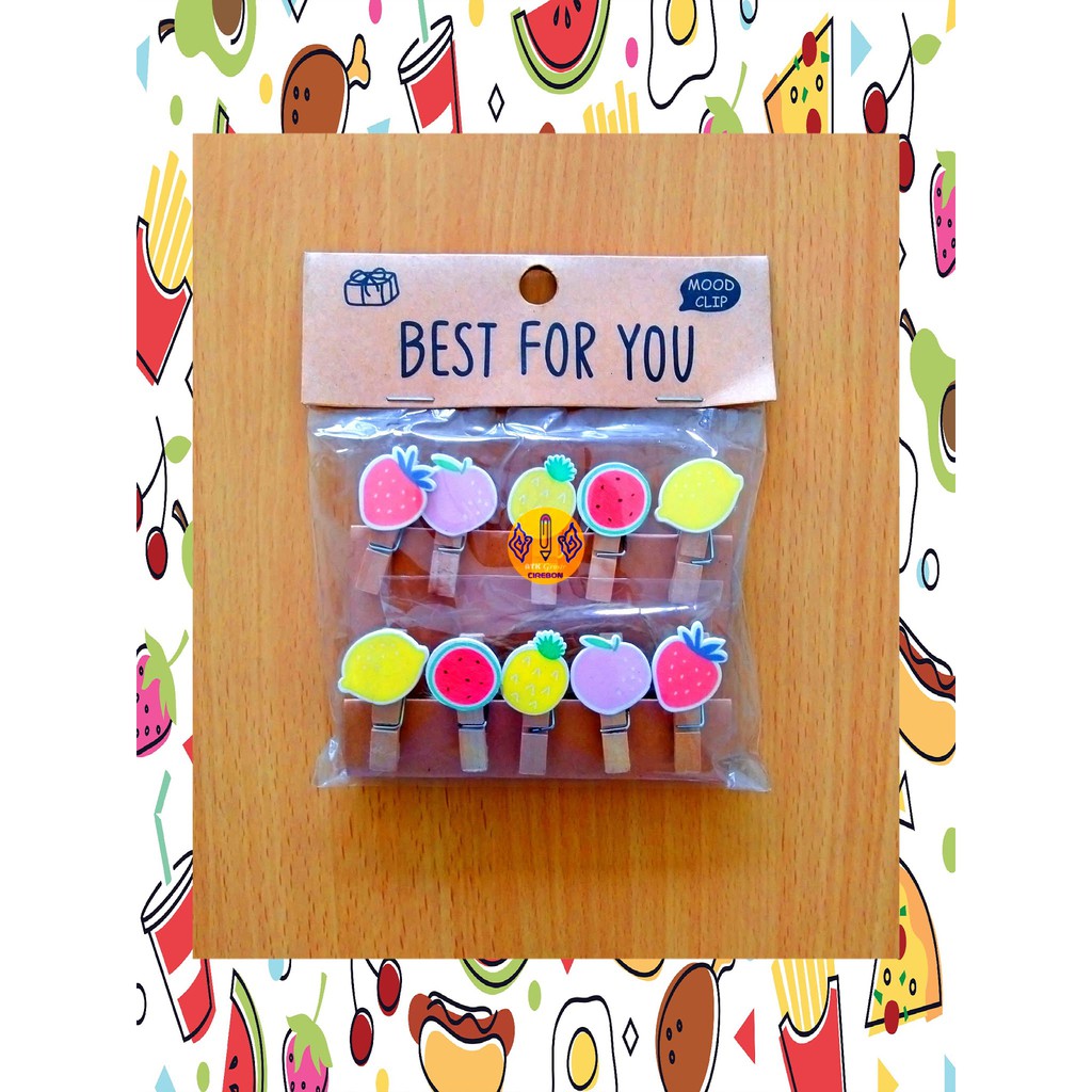 

Penjepit Kertas Kayu Imato TY-68127 Wood Clip Fruit