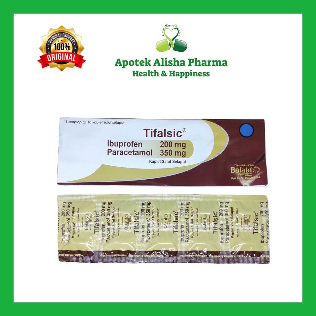 Tifalsic Tablet (Strip 10tablet) - Tifalsik Tablet Obat Sakit Kepala/Pusing/Pegal/Rematik/Encok/Tipalsik Tablet