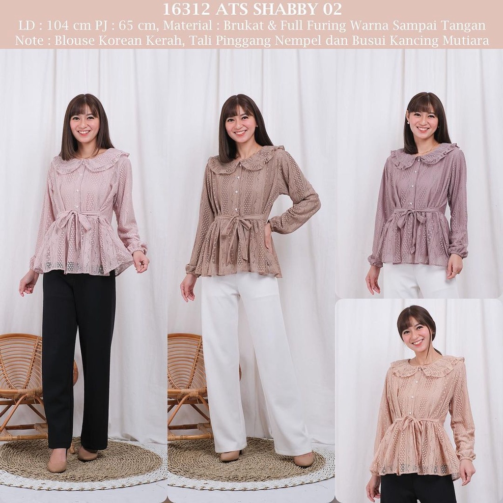 CYELLA SHABBY BROCADE BLOUSE / TOP / ATASAN KEMEJA BLOUSE BRUKAT / ATASAN KONDANGAN