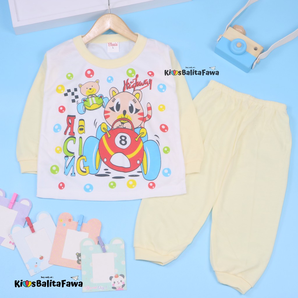 Piyama Kaos Kartun Uk. 1 Tahun / Piyama Anak Cowok Murah Baju Tidur Babydolls Setelan Kaos Anak