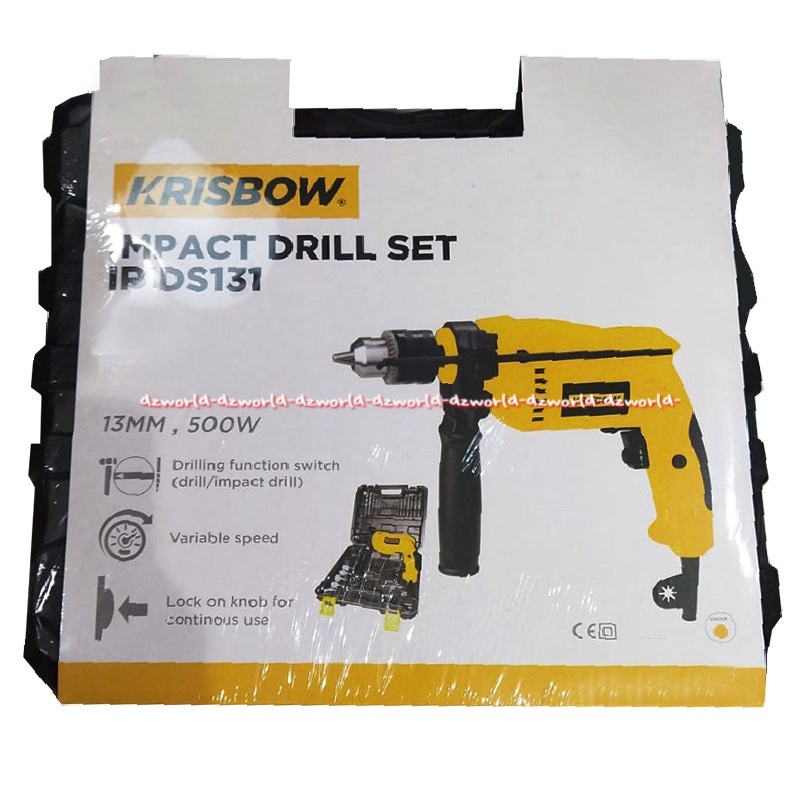 Krisbow Impact Drill 13MM 500W Mesin Bor Alat Bor dengan Kabel Boor Ngebor