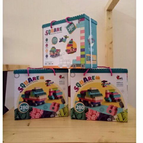 Ready stock Lego DIY Small square grain 280pcs I Lego Balok I Mainan Edukasi