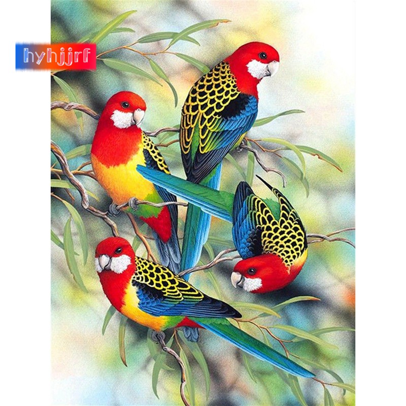 Lukisan Sulaman Berlian 5d Jahitan Bersilang Desain Binatang