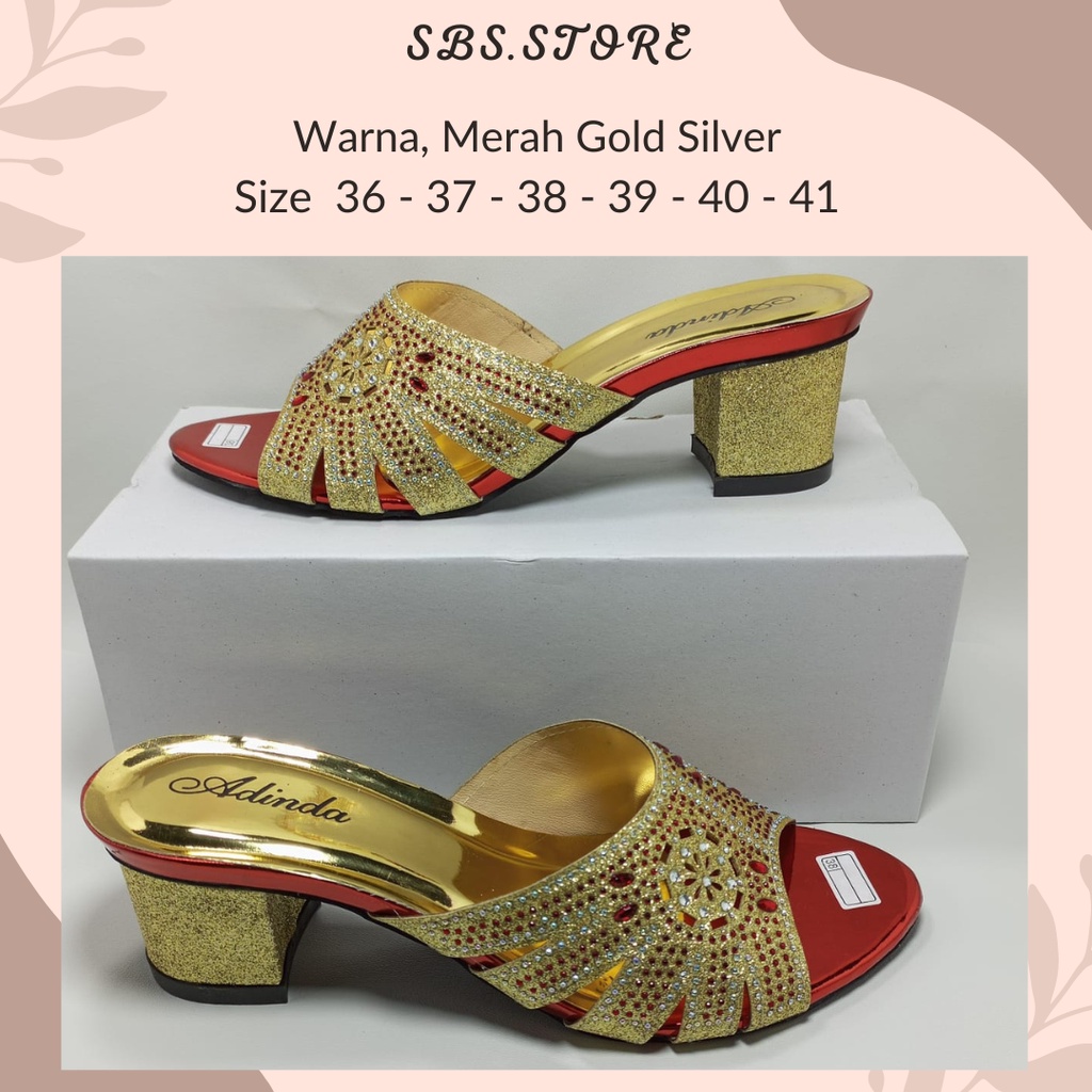 Sendal wanita/Sandal payet AD-68/sandal pesta wanita/sandal wanita terbaru/sandal kondangan/sandal wedges/sepatu wanita hak tinggi/sandal hak tahu/high heels