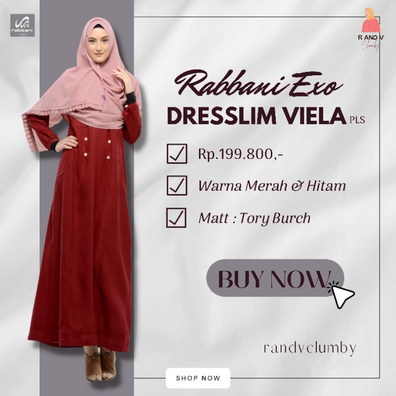 Rabbani Exo Dresslim Viela Pls, Gamis Rabbani, Dress Lebaran