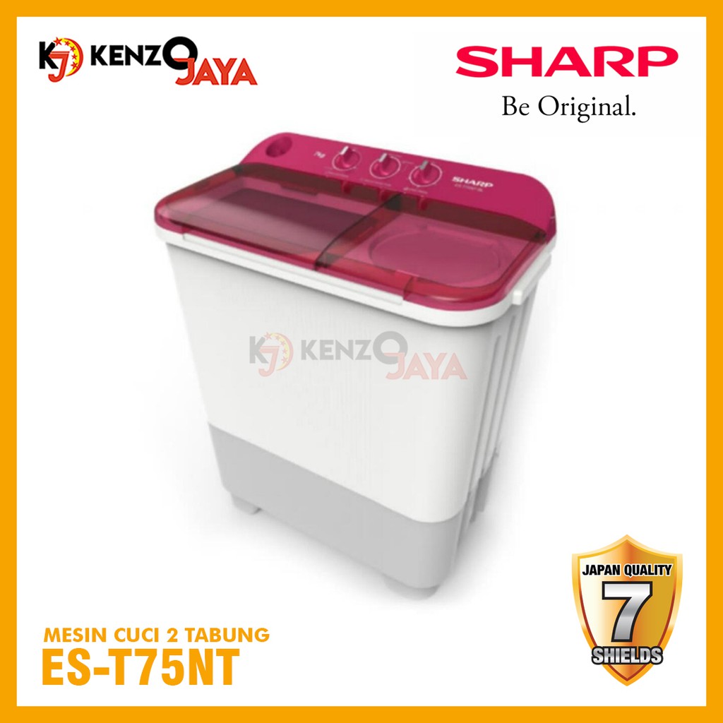Mesin Cuci SHARP ES-T75NT | 7.5 Kg