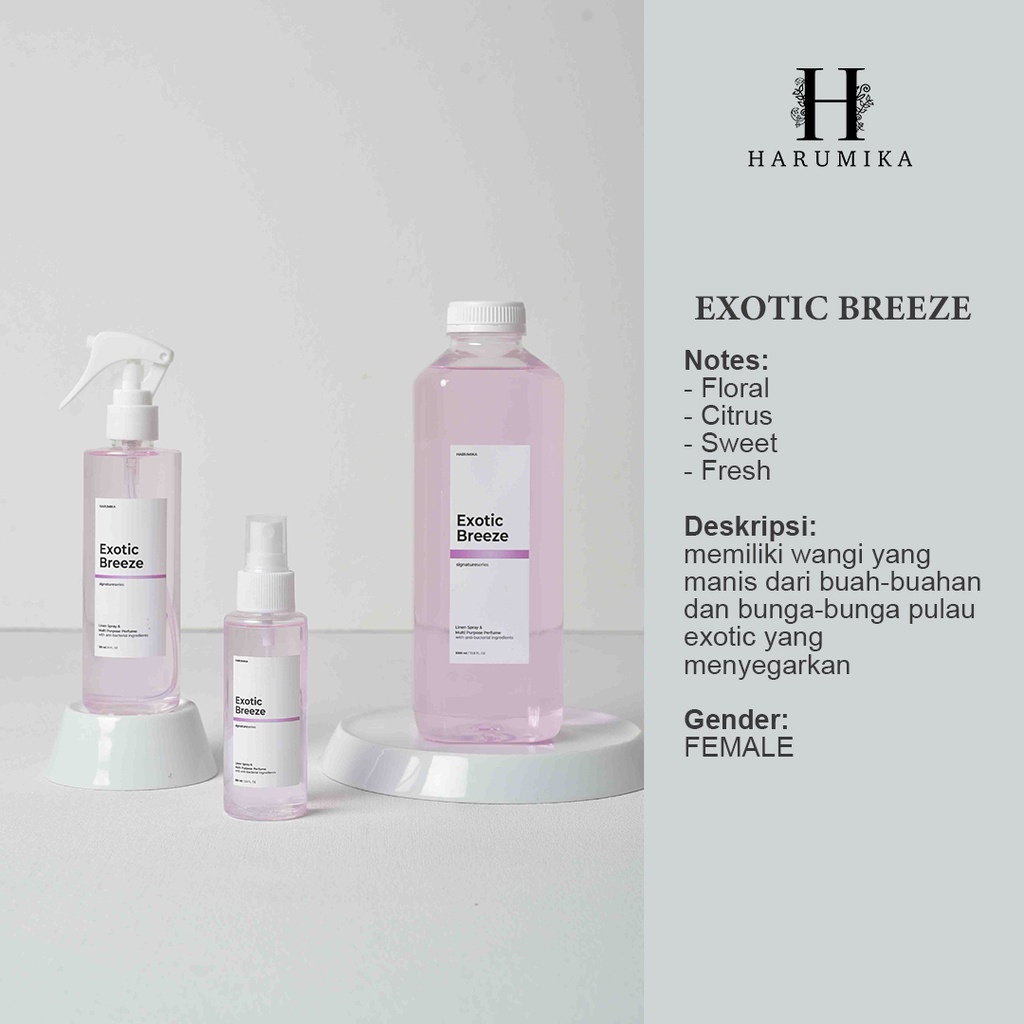 PAKET PRAKTIS (isi 3&amp;4) - Harumika 250ml LINEN SPRAY &amp; ROOM REFRESHER ANTI BACTERIAL