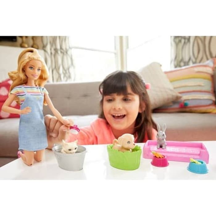 barbie play and wash pets