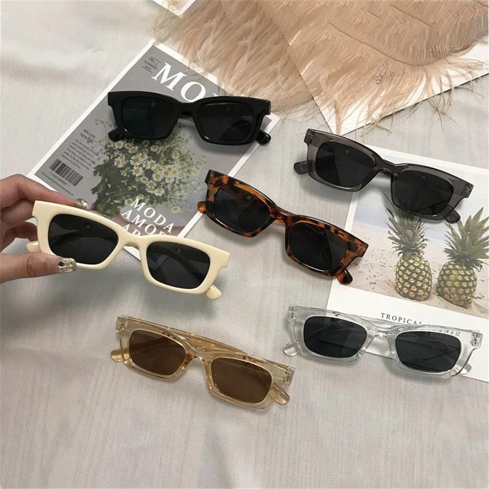 Suyo Kacamata Hitam Persegi Panjang Gaya Trendy Perlindungan UV400 Kacamata Bingkai Persegi Untuk Wanita