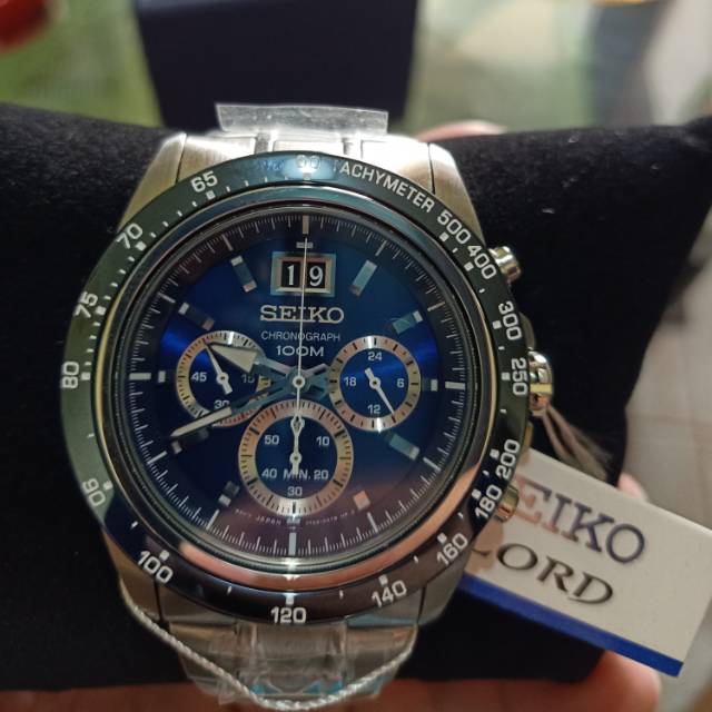JAM TANGAN PRIA SEIKO LORD SPC235P1 SILVER BIRU CHRONOGRAPH ORIGINAL