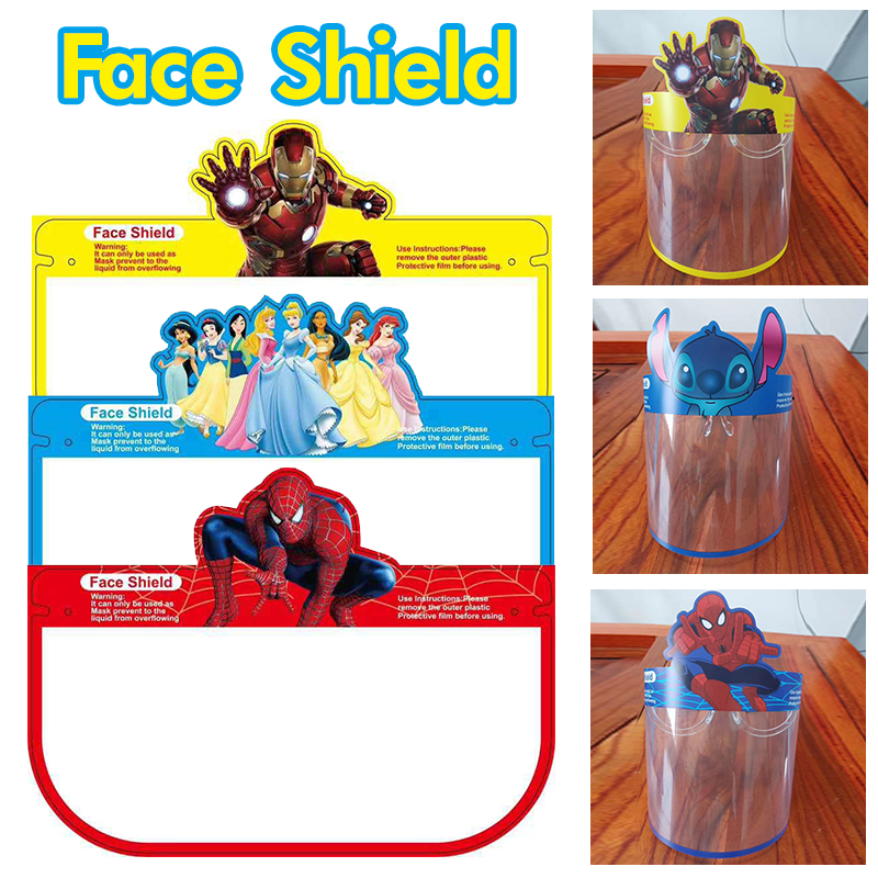 Face Shield Anak Iran Man Spiderman Dengan Frame Kaca Mata