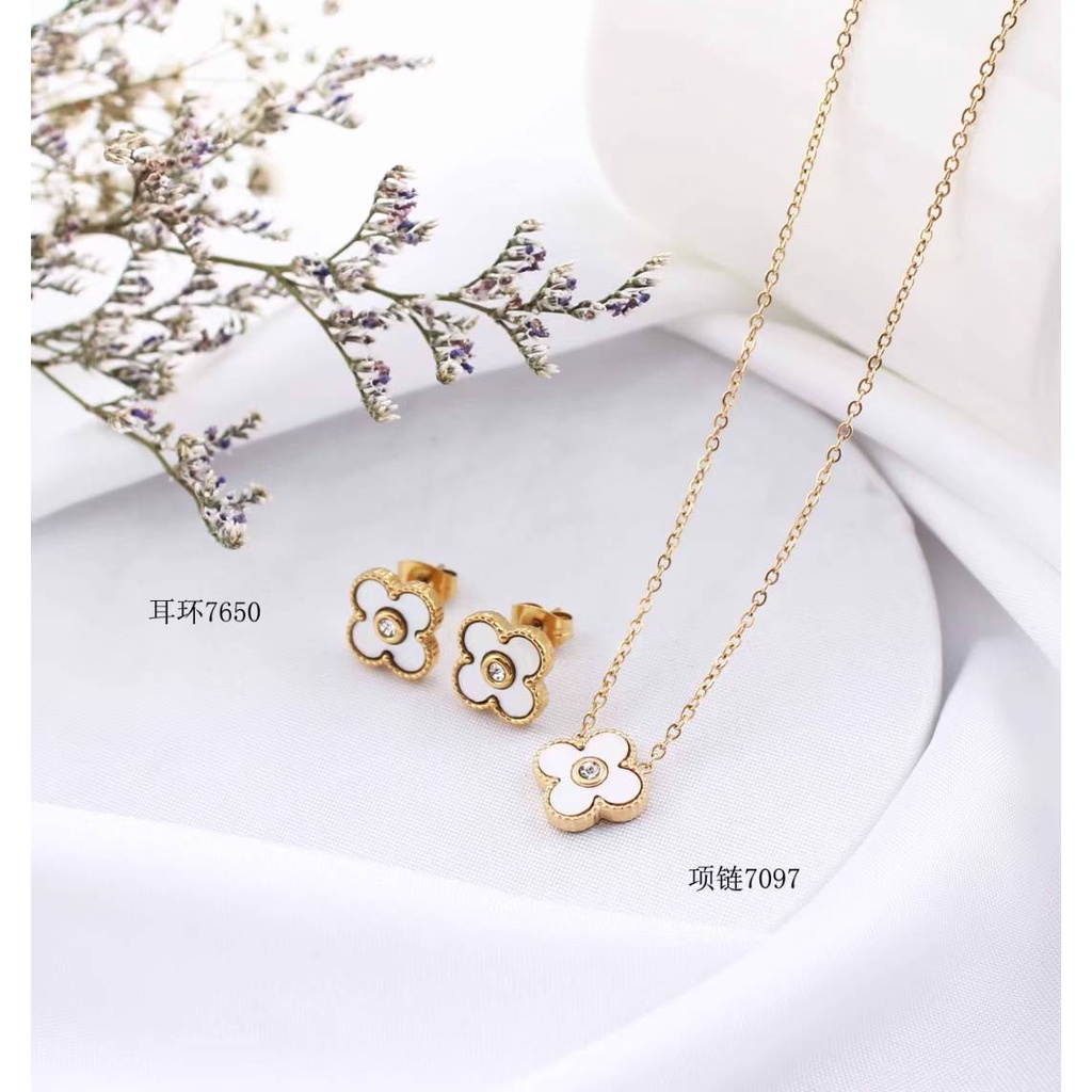 set perhiasan kalung dan anting lapis emas anti karat