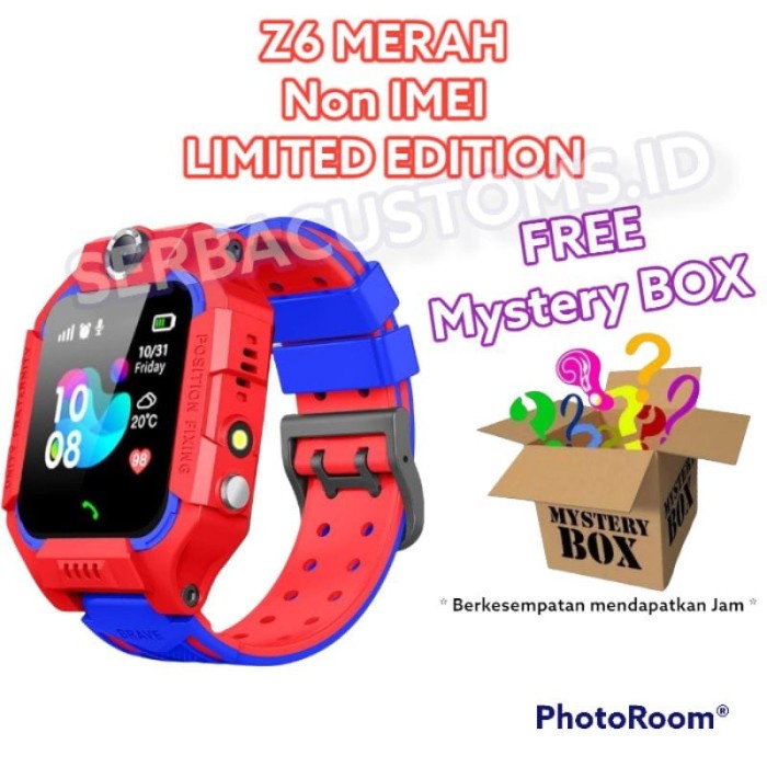 (BISA COD) Jam Tangan Imo Anak Anti Air Z5 / Z6 Gps Tracker Sos Termurah imei - Z6 MERAH