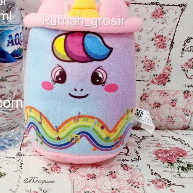 ☄ Boneka Boba Bubble Milk Tea Brown Sugar Ukuran Kecil ♠