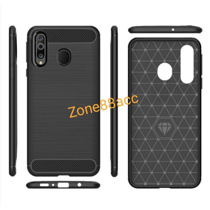 Silicon Case SAMSUNG M30 Softcase iPAKY Carbon Casing Cover TPU