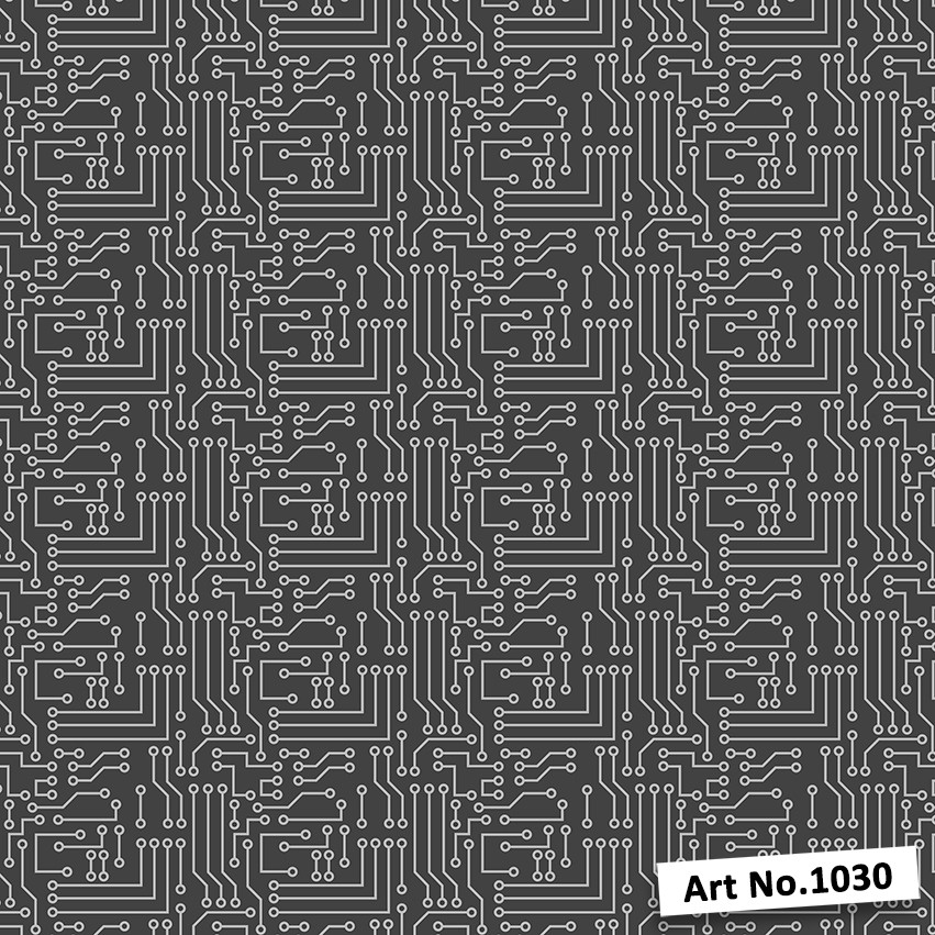 

Art No. 1030 - Bahan Tas Spon Bercorak - GREY PCB PATTERN