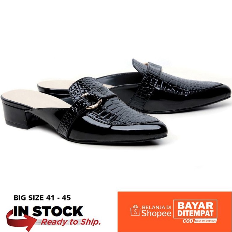 Sepatu Sandal Wanita uk Besar 41,42,43,44,45 Hak 3cm/Bustong Formal Wanita Uk Big Size/Bustong Kerja