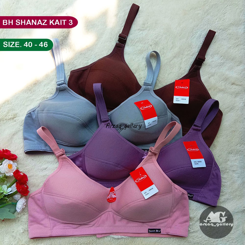 Bh SHANAZ / Polos Jumbo Kait 3 | Bh sport tanpa kawat tanpa busa/ Bh Murah