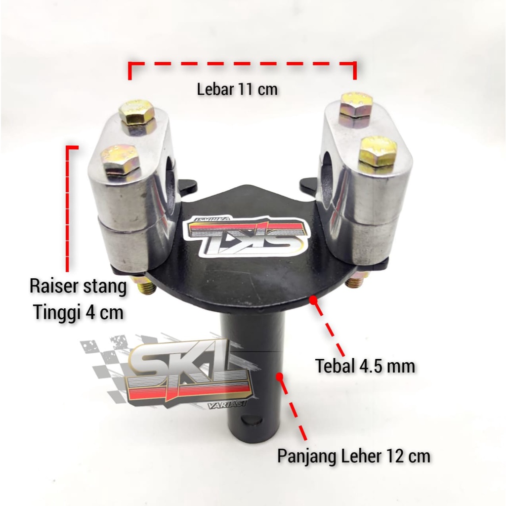 Adaptor Stang Racing Dudukan Stang Matic Bebek Universal Honda Yamaha Dan Suzuki Stang Trondol