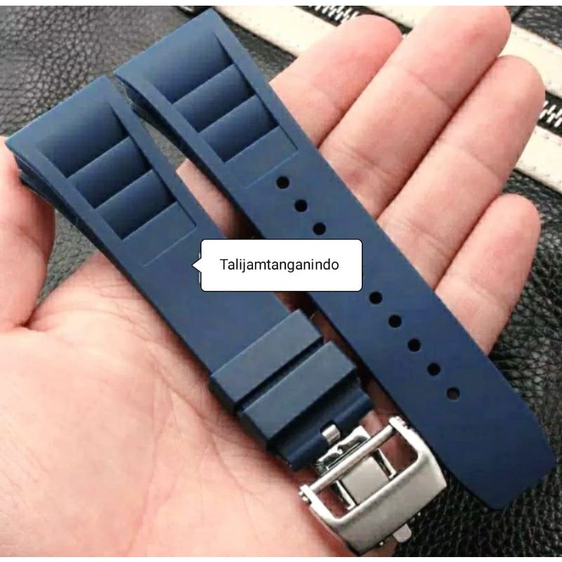 Tali strap jam tangan Richard mille ricard mile RM baut buckle stainless steel Pria rubber karet