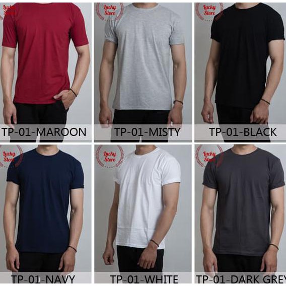 Super Sale baju kaos polos/polosan Oneck pria wanita putih,hitam,navy,biru,maroon Murah Banget