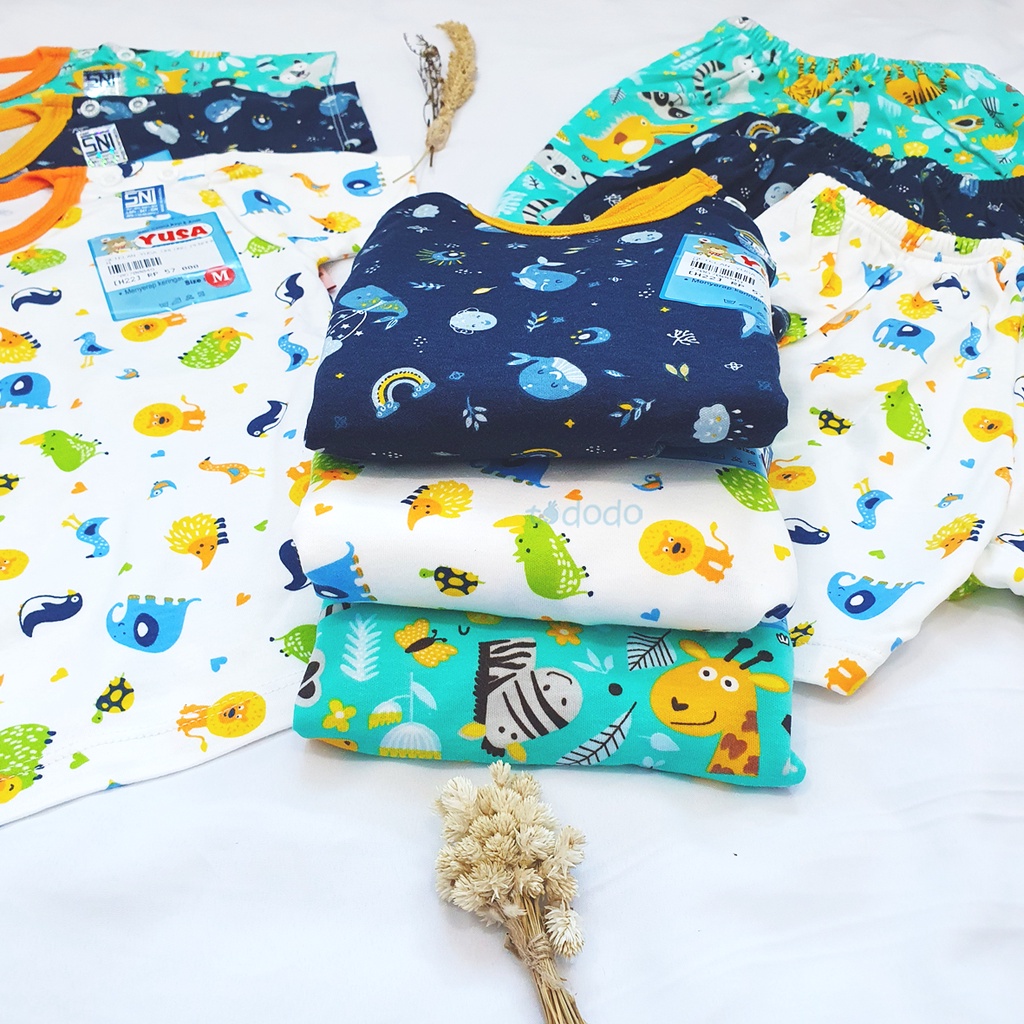 Setelan Baju Oblong Pendek + Celana Pendek Set Yusa / Baju Tidur Piyama