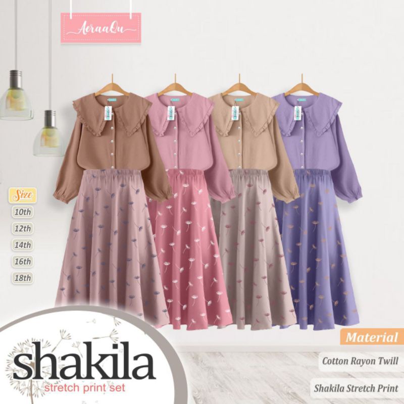 setelan rok shakila set print by aeraaqu